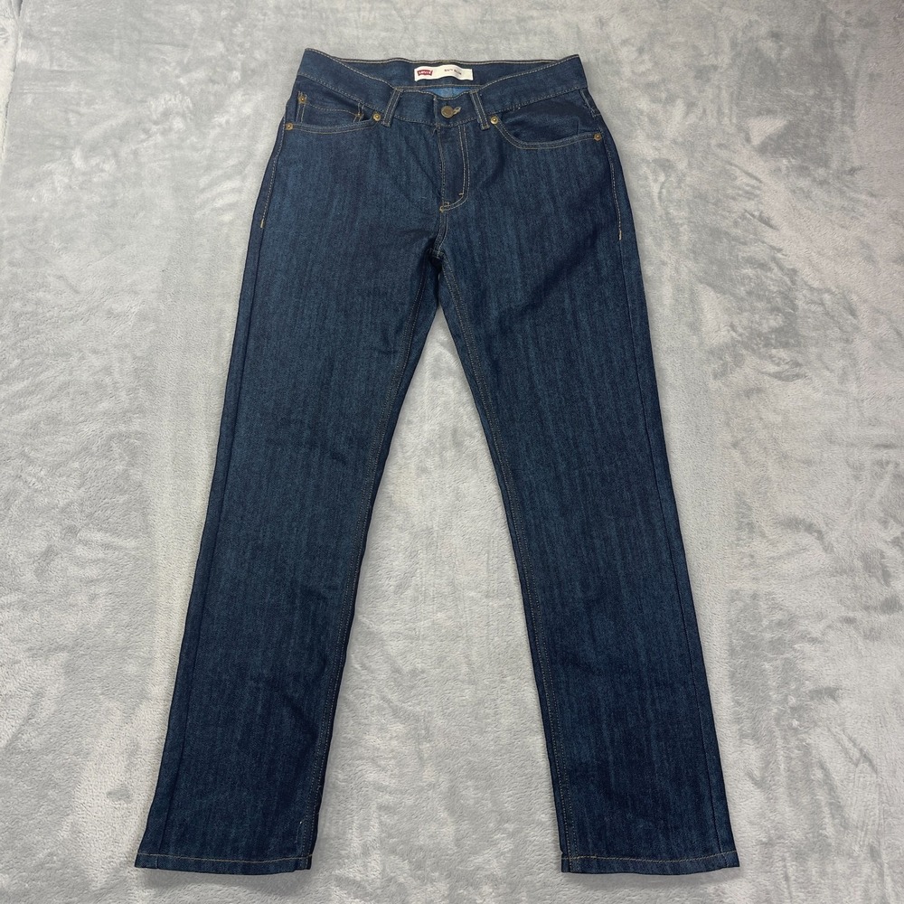 Levi's 511 Jeans Womens 18 (30x29)‎ Blue Denim Dark Wash Slim Fit Straight Leg
